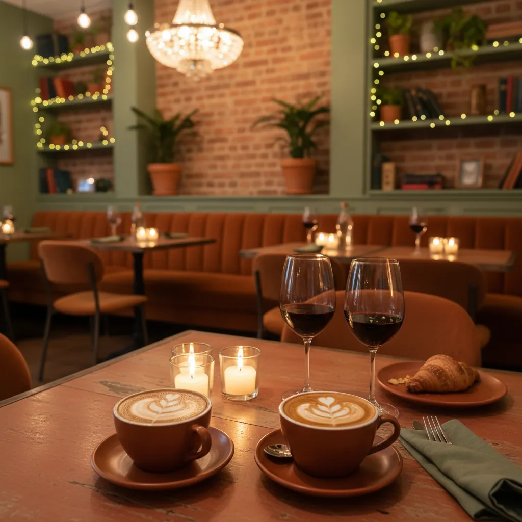 Drankkaart met koffie en wijnen bij Bistro Lokaal