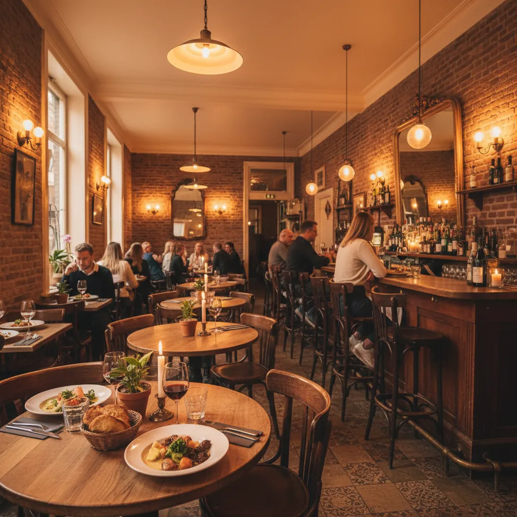 Bistro Lokaal — warm interieur met gedekte tafels